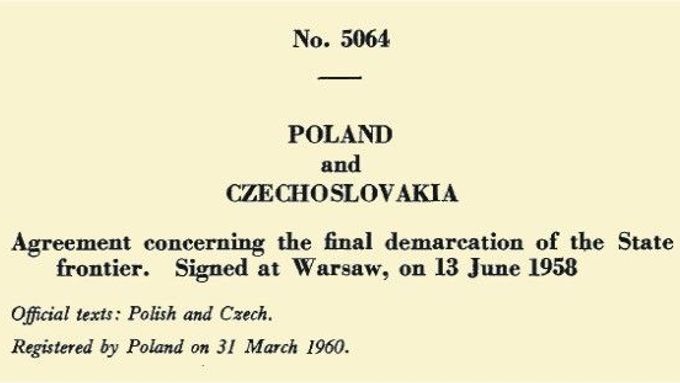 Smlouva o česko-polském vyrovnání z roku 1958