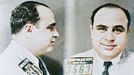 Al Capone na fotografii z roku 1931 pořízené miamskou policií. Kolorováno