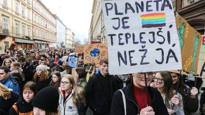 Dělejte už něco! Studentská klimatická stávka. Praha, 15. březen 2019.