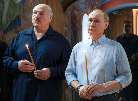 Vladimir Putin a Alexandr Lukašenko v Vaalamském klášteře v Karélii v Rusku, 1. srpna 2025.