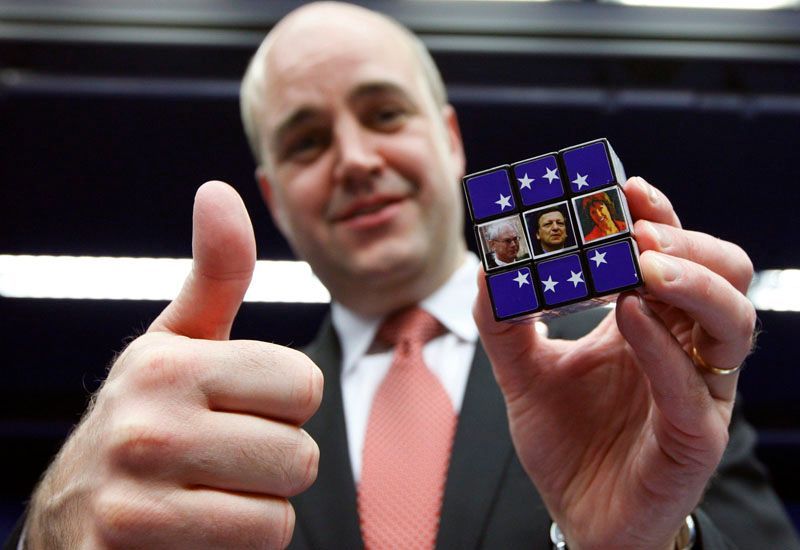 Fredrik Reinfeldt a eurorubikova kostka