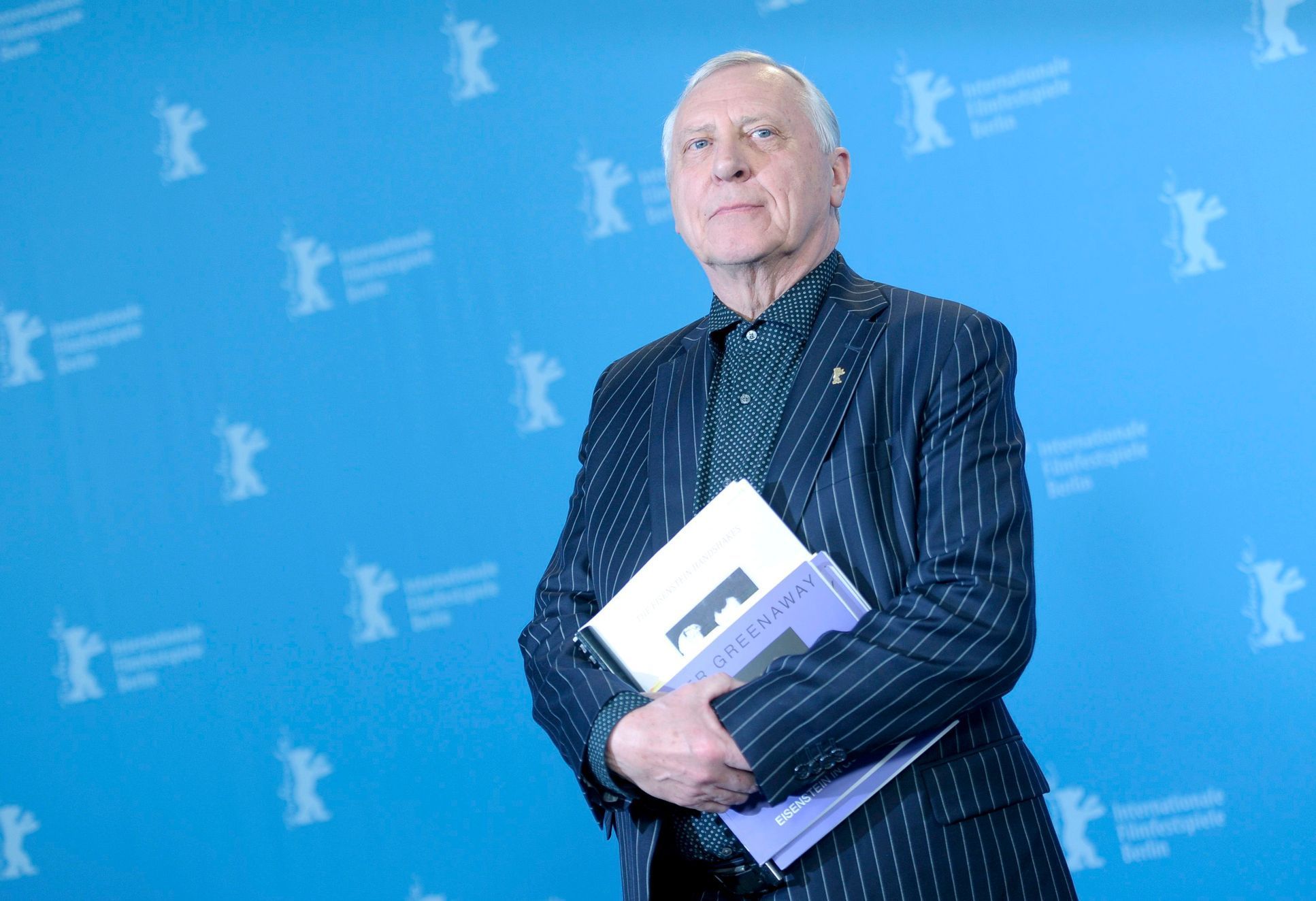 Director Greenaway poses during photocall at 65th Berlinale International Film Festival in Berlin
