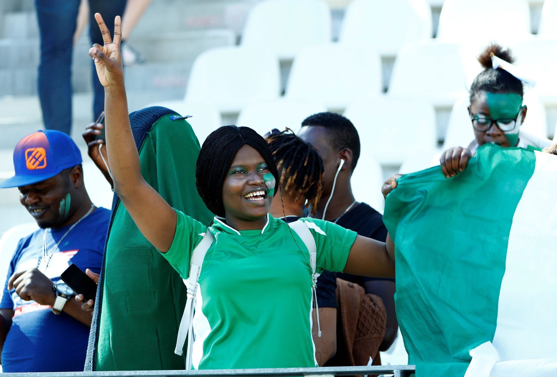 Fanoušci a fanynky na MS ve fotbale žen 2019: Nigérie