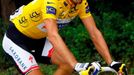 Lídr Tour de France Fabian Cancellara na trati šesté etapy