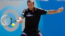 Czech Republic's Radek Stepanek returns the ball to Britain's Andy Murray during their men's singles match at the Queen's Club Championships tennis tournament in west Lon