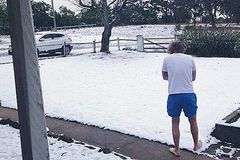 FOTO: Sníh zaskočil Austrálii. Tohle klokani nepamatují