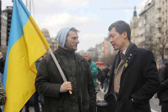 Demonstrace na Václavském náměstí.