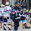4. semifinále play off extraligy 2018/19, Kometa Brno - Liberec: Tomáš Filippi slaví gól Liberce na 2:1.