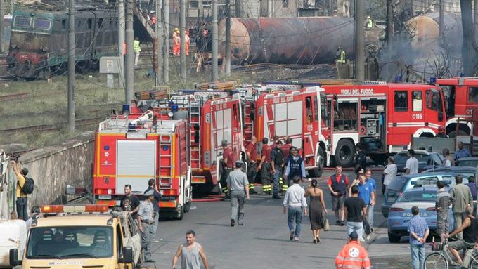 Místo neštěstí u města Viareggio.