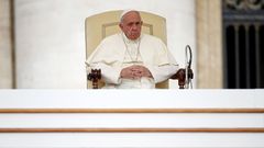 Papež František během audience ve Vatikánu.