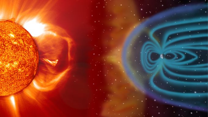 Sluneční erupce jsou zachycovány magnetickým polem Země. Mohou ale mít vliv na poruchy elektrické sítě.