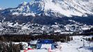 Alpine Skiing - FIS Alpine World Ski Championships - Women's Downhill Training - Cortina d'Ampezzo, Italy - February 12, 2021 General view during the training REUTERS/Den