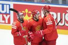 MS v hokeji 2019: Rusko - Norsko, radost Nikity Kučerova, Jevgenije Dadonova a Jevgenije Malkina