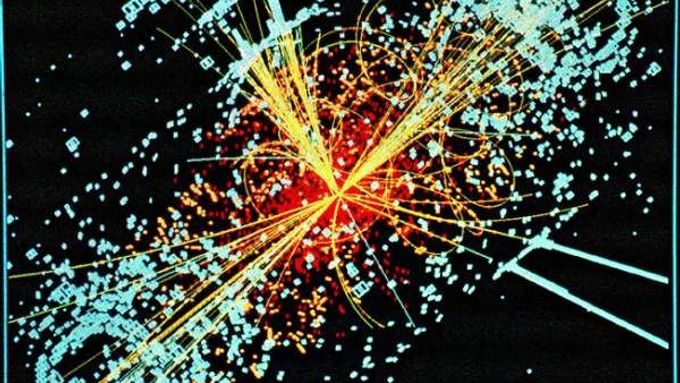 Simulované uvolnění a pak zánik tajuplné částice Higgsův boson, jak by vše mělo probíhat v novém urychlovači.