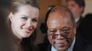 Helena Houdová a Quincy Jones v roce 2009 na karlovarském festivalu.