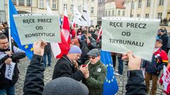 Demonstrace proti krokům polské vlády