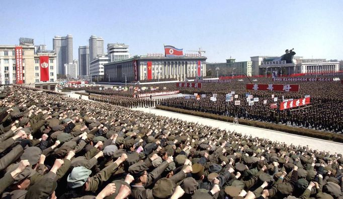 North Koreans including soldiers attend a rally in support of North Korean leader Kim Jong-un's order to put its missile units on standby in preparation for a possible war against the U.S. and South Korea, in Pyongyang March 29, 2013, in this picture released by the North's official KCNA news agency on Friday. North Korea put its rocket units on standby on Friday to attack U.S. military bases in South Korea and the Pacific, after the United States flew two nuclear-capable stealth bombers over the Korean peninsula in a rare show of force.