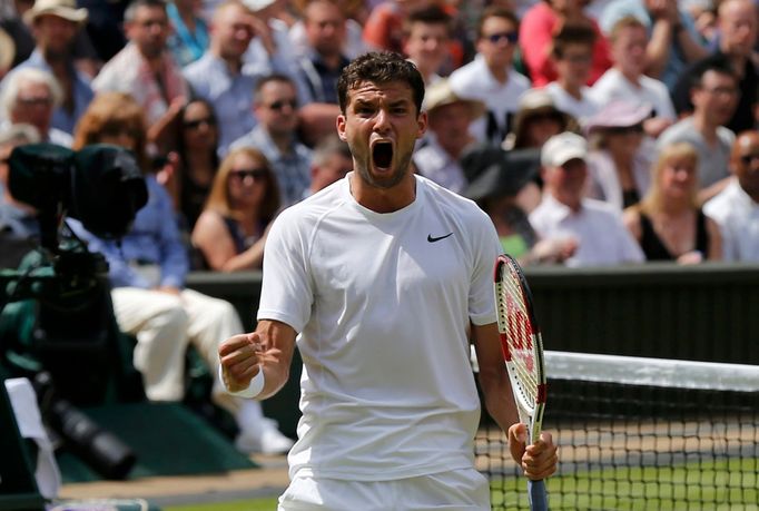 Grigor Dimitrov po postupu do semifinále Wimbledonu