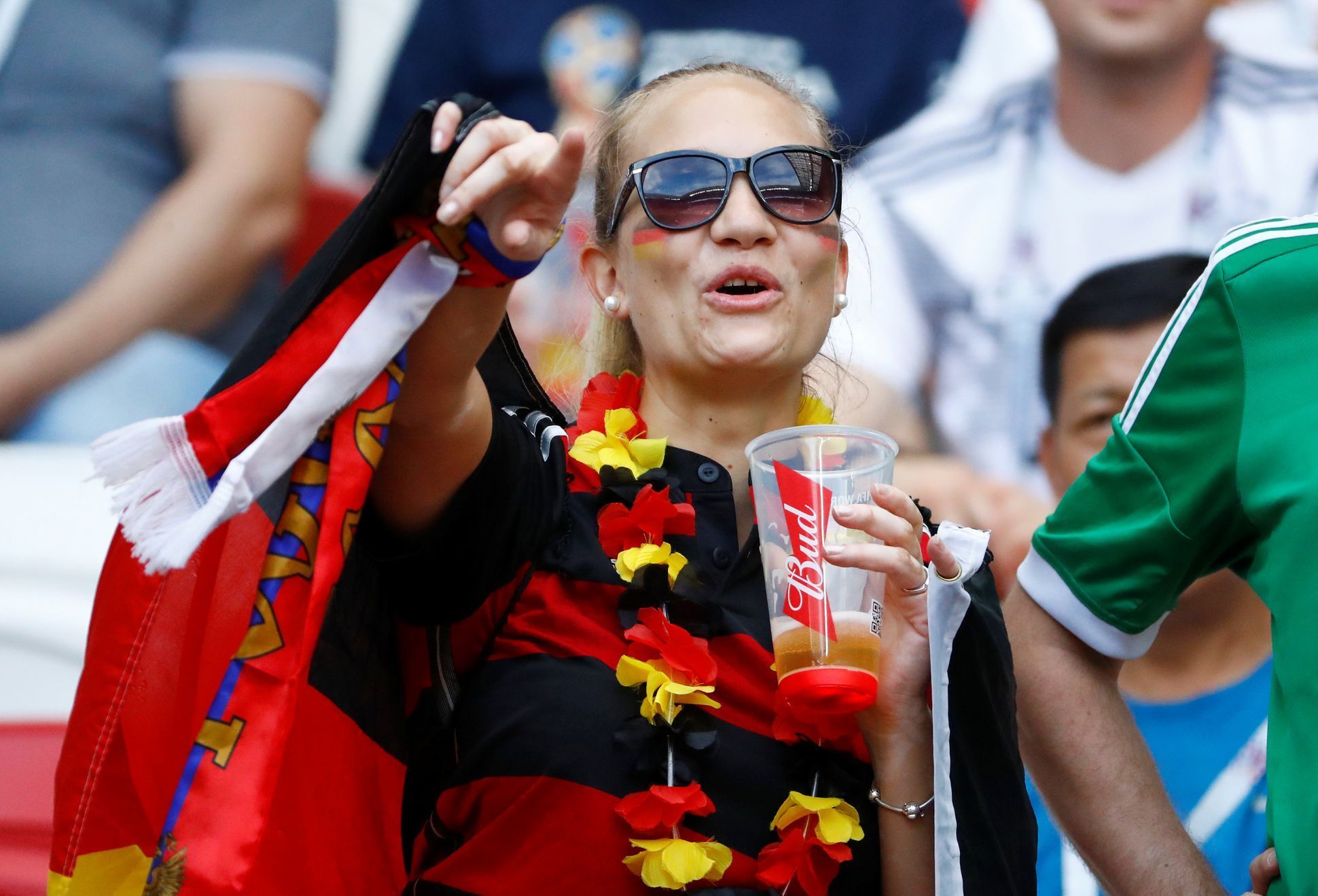 Německo - Korea na MS 2018: Němečtí fanoušci před zápasem