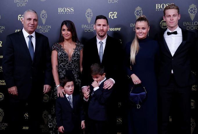 Zlatý míč 2019: Lionel Messi s rodinou.