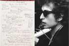 Song načmáraný Dylanem na cár papíru přijde kupce na miliony