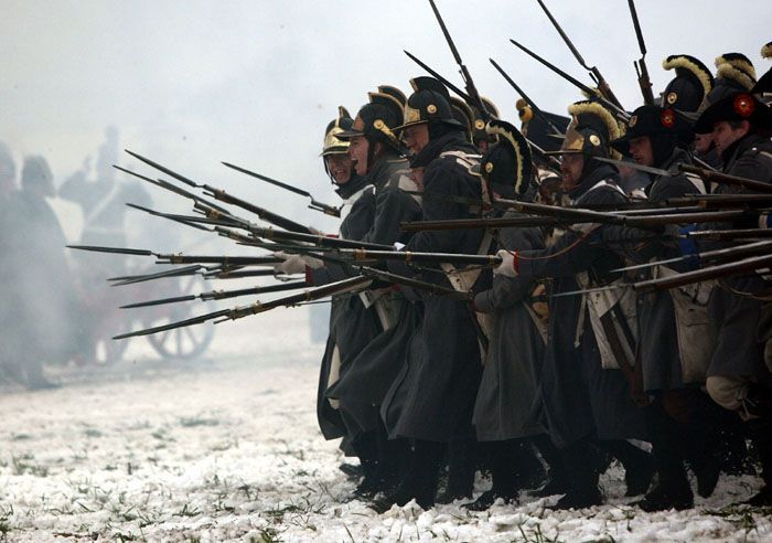 Bitevní vřava na bojišti u Slavkova