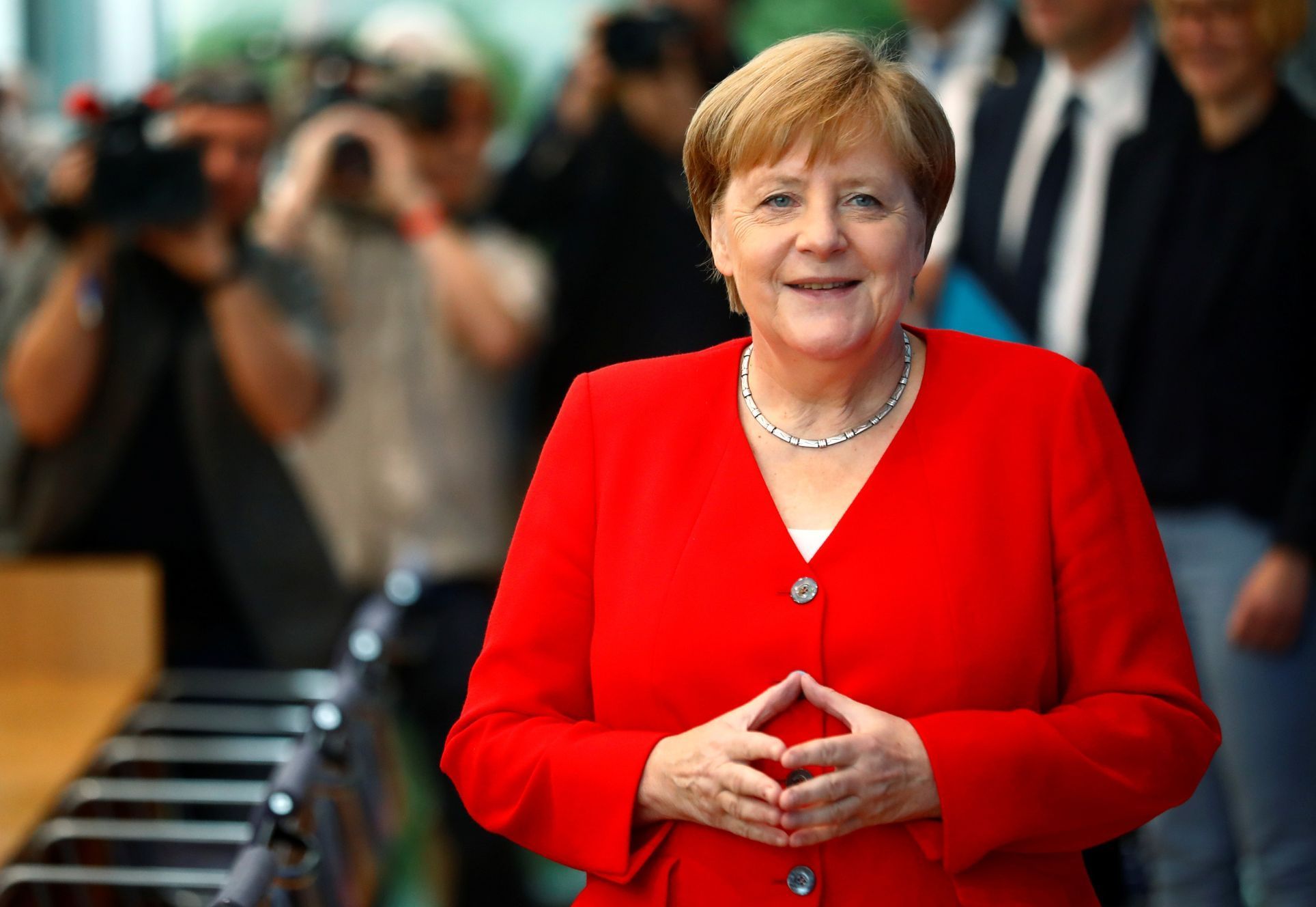 Německá kancléřka Angela Merkelová na tiskové konferenci