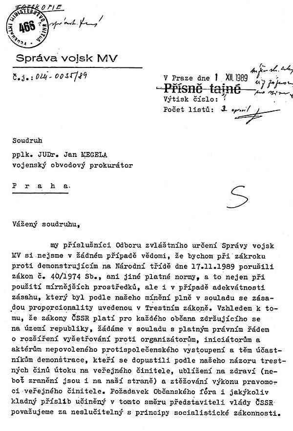 Dopis prokurátorovi, strana 1