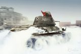 Tank T-34 Rudé armády během bitvy o Stalingrad. Tento stroj byl během druhé světové války základem sovětských obrněných sil. Země jich vyrobila více než 80 tisíc kusů.