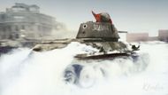 Tank T-34 Rudé armády během bitvy o Stalingrad. Tento stroj byl během druhé světové války základem sovětských obrněných sil. Země jich vyrobila více než 80 tisíc kusů.