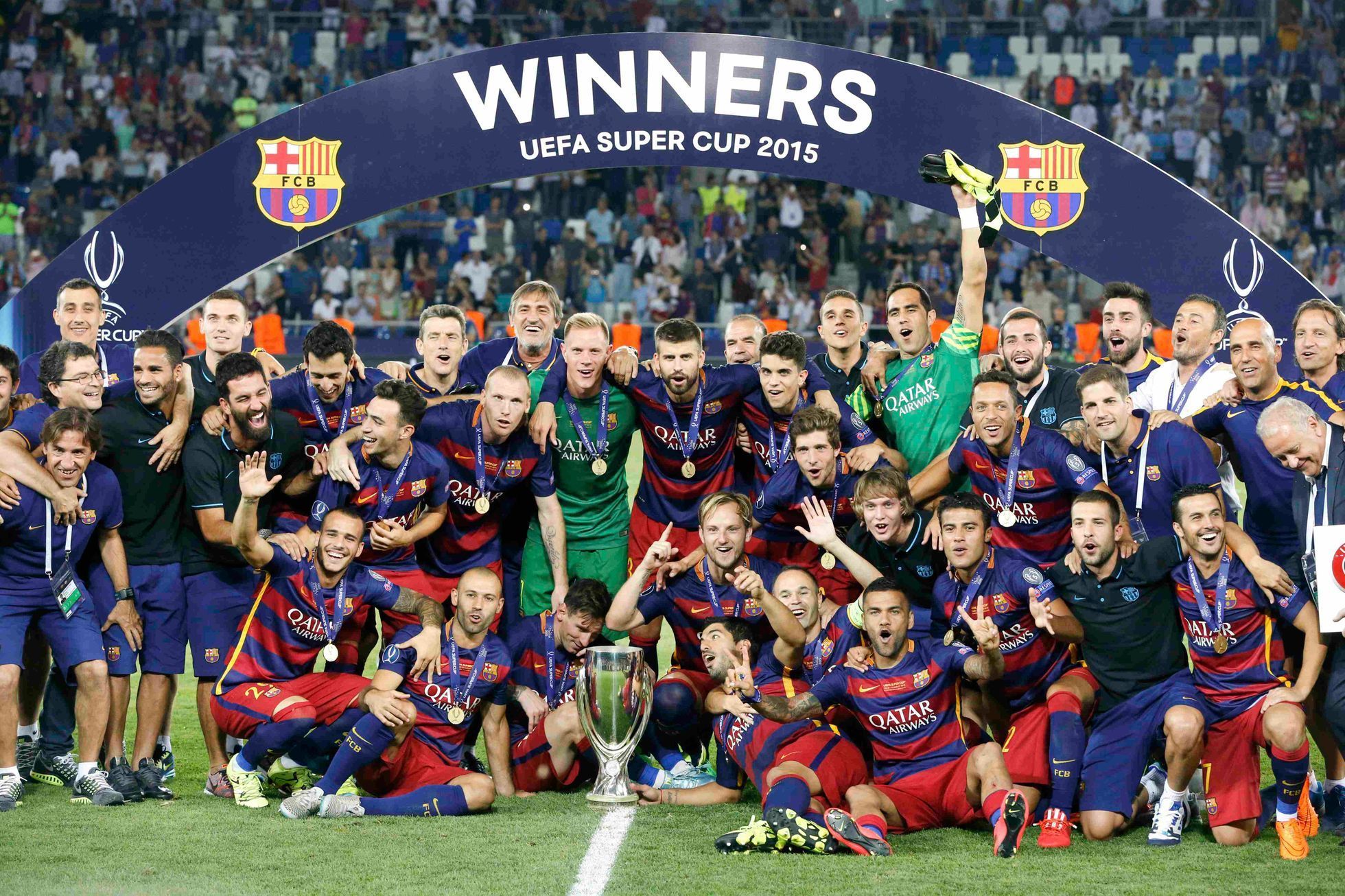 Evropský superpohár, Barcelona-Sevilla: Barcelona slaví vítěztsví