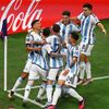 Argentinci slaví gól ve čtvrtfinále MS 2022 Nizozemsko - Argentina