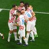 Chorvaté slaví gól v zápase o 3. místo na MS 2022 Chorvatsko - Maroko