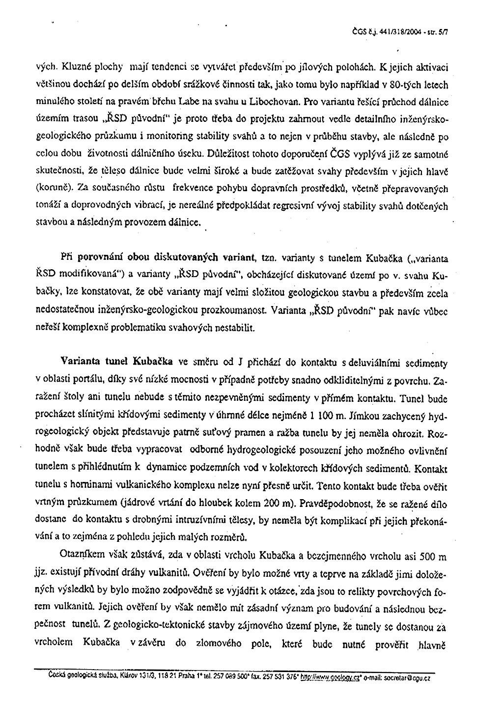 Dokument k D8 - Česká geologická služba