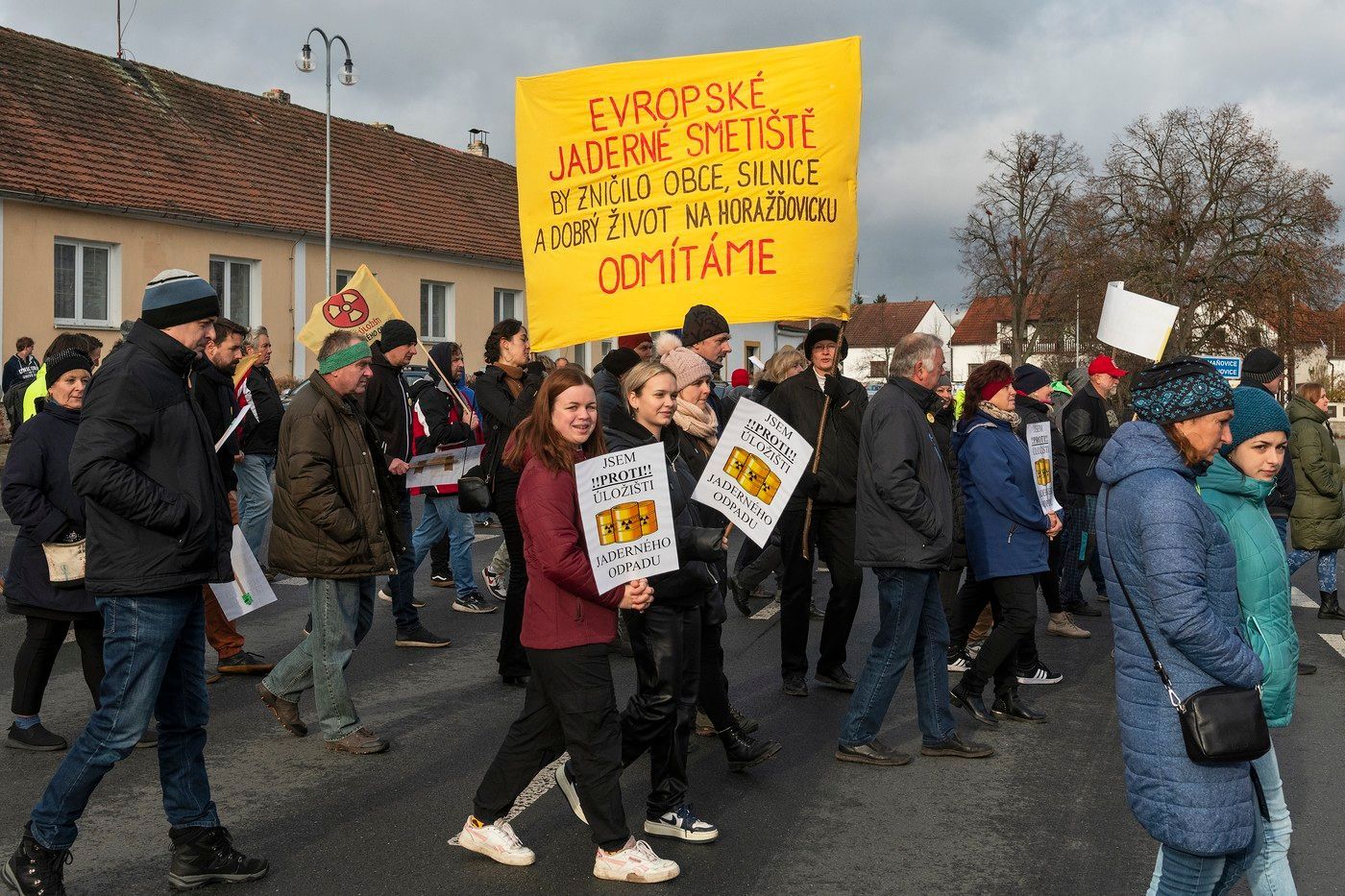 Protest hlubinné úložiště Březový Potok