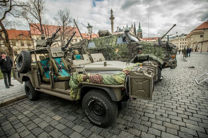 Výstava vojenské techniky Armády České republiky, Hradčanské náměstí, Praha, 12. 3. 2019