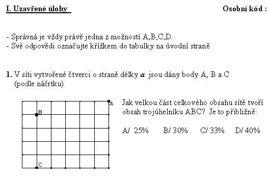 Test - gympl - uzavřené úlohy - 1