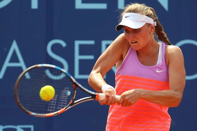 Markéta Vondroušová na turnaji v Praze na Štvanici 2015