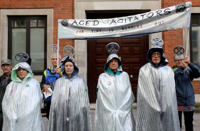 Protest klimatických aktivistů v Londýně