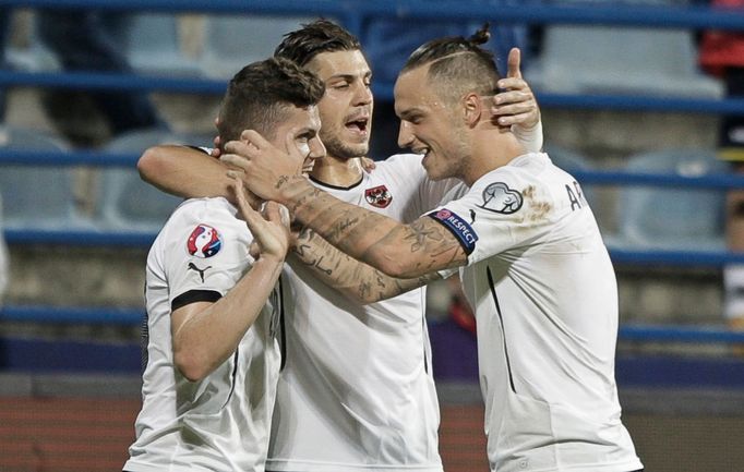 Marcel Sabitzer, Alexander Dragovic, Marko Arnautovic (Rakousko)