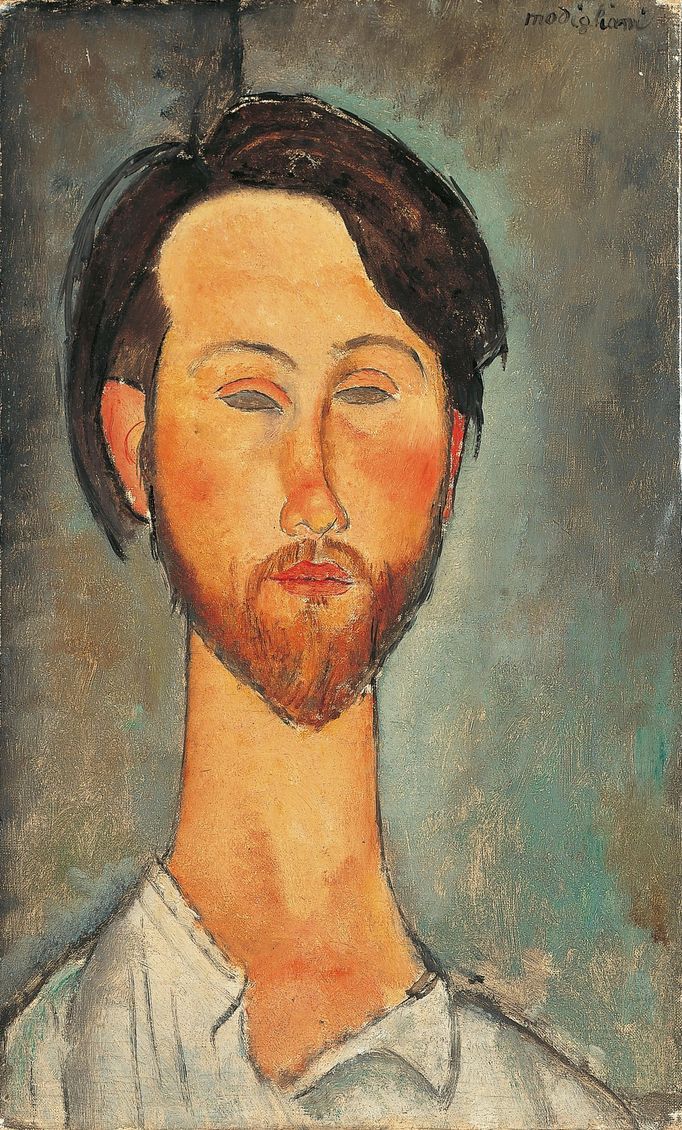 Amedeo Modigliani: Portrét Léopolda Zborowského, 1916, olej na plátně.