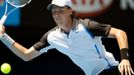 Tomáš Berdych během utkání s Rogerem Federerem