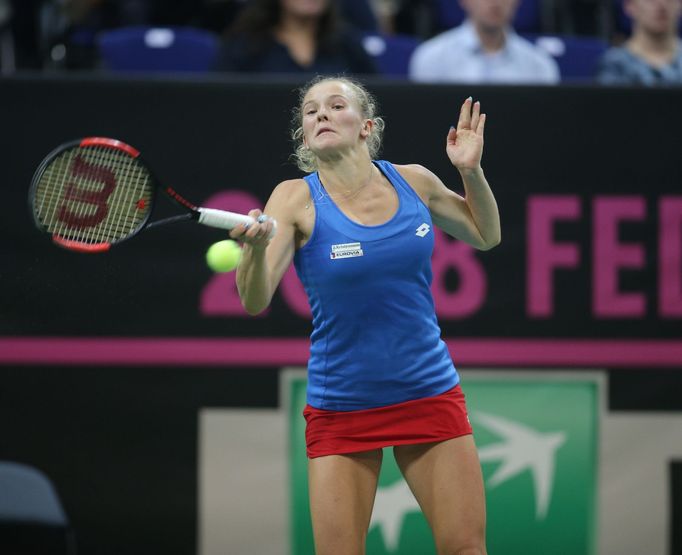 Kateřina Siniaková ve finále Fed Cupu 2018 Česko - USA