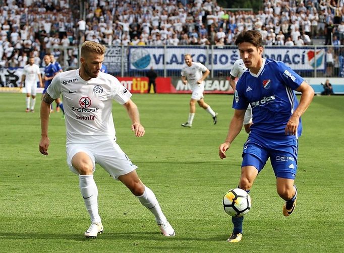 3. kolo HET ligy: Slovácko – Baník Ostrava, 12.8.2017, Stanislav Hofmann, Robert Hrubý