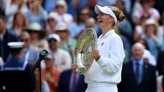 Barbora Krejčíková po triumfu na Wimbledonu.