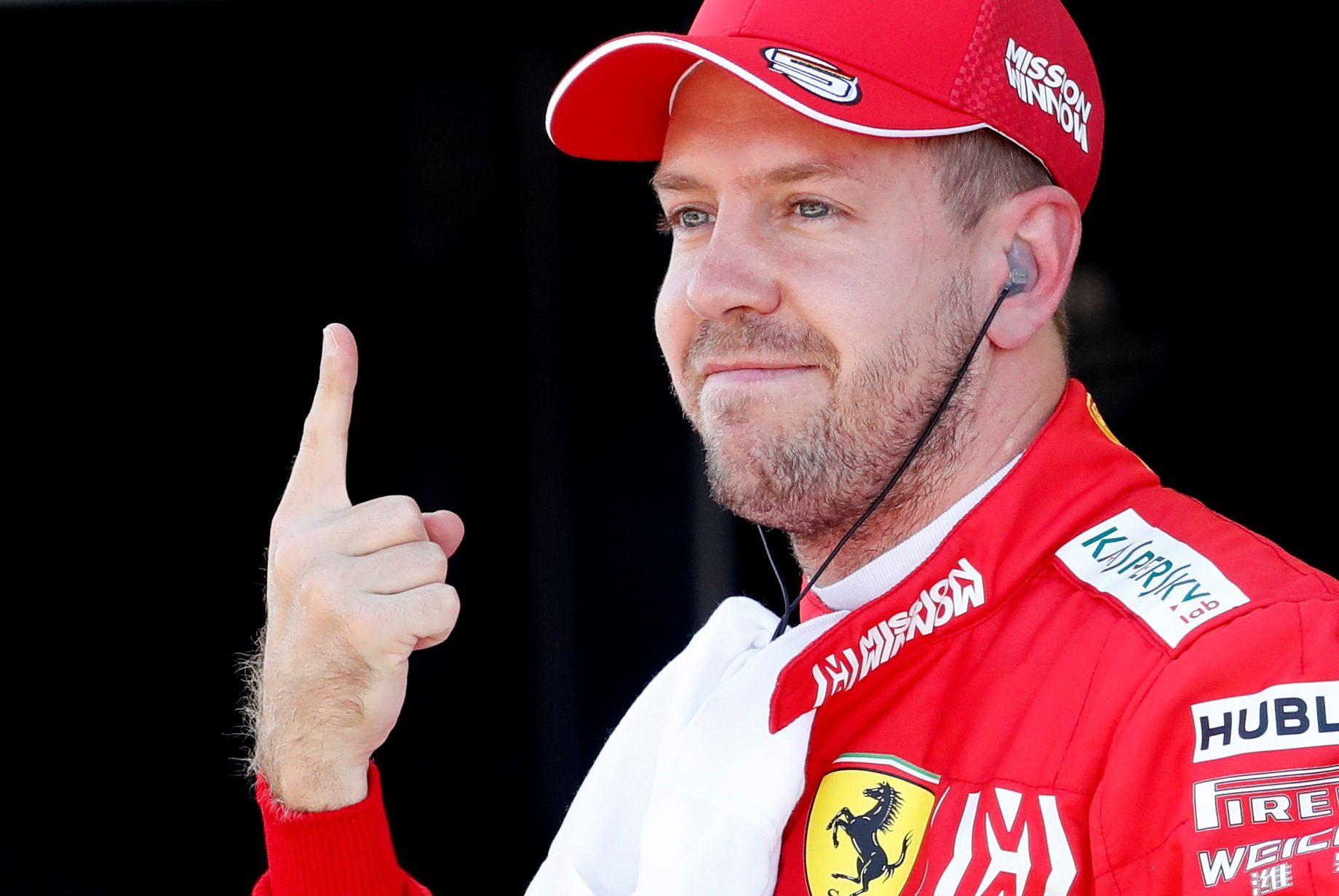 Sebastian Vettel slaví vítězství v kvalifikaci na VC Japonska 2019