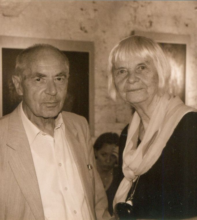 Gertruda Goepfertová-Gruberová s rakouským spisovatelem a novinářem Karlem Krausem.