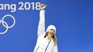 Ester Ledecká se zlatou medailí ze super-G na ZOH 2018