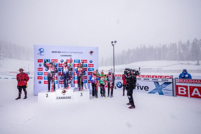 SP v Canmore, hromadný start Ž: stupně vítězů