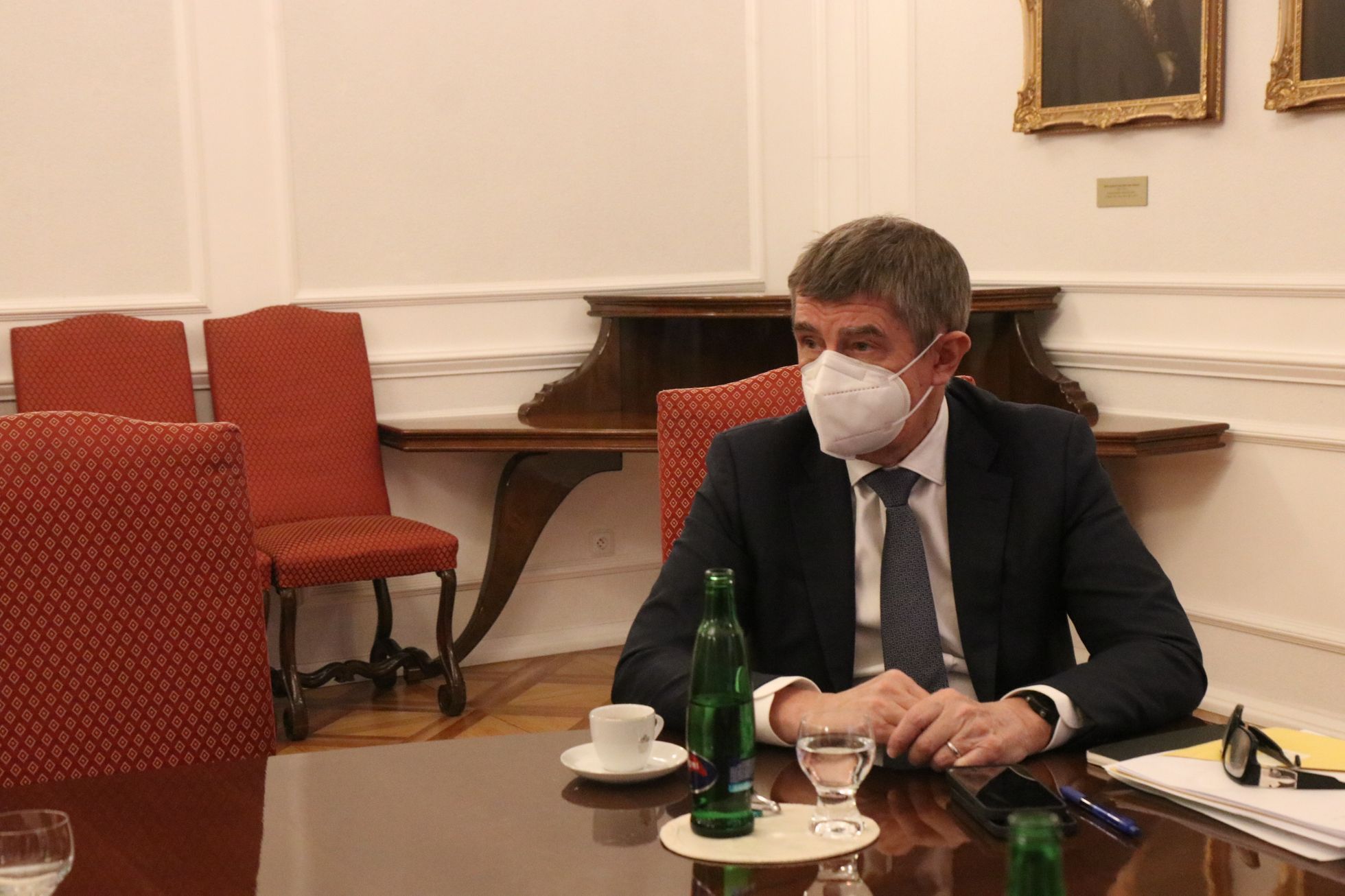 Premiér Andrej Babiš při jednání o volebním zákonu